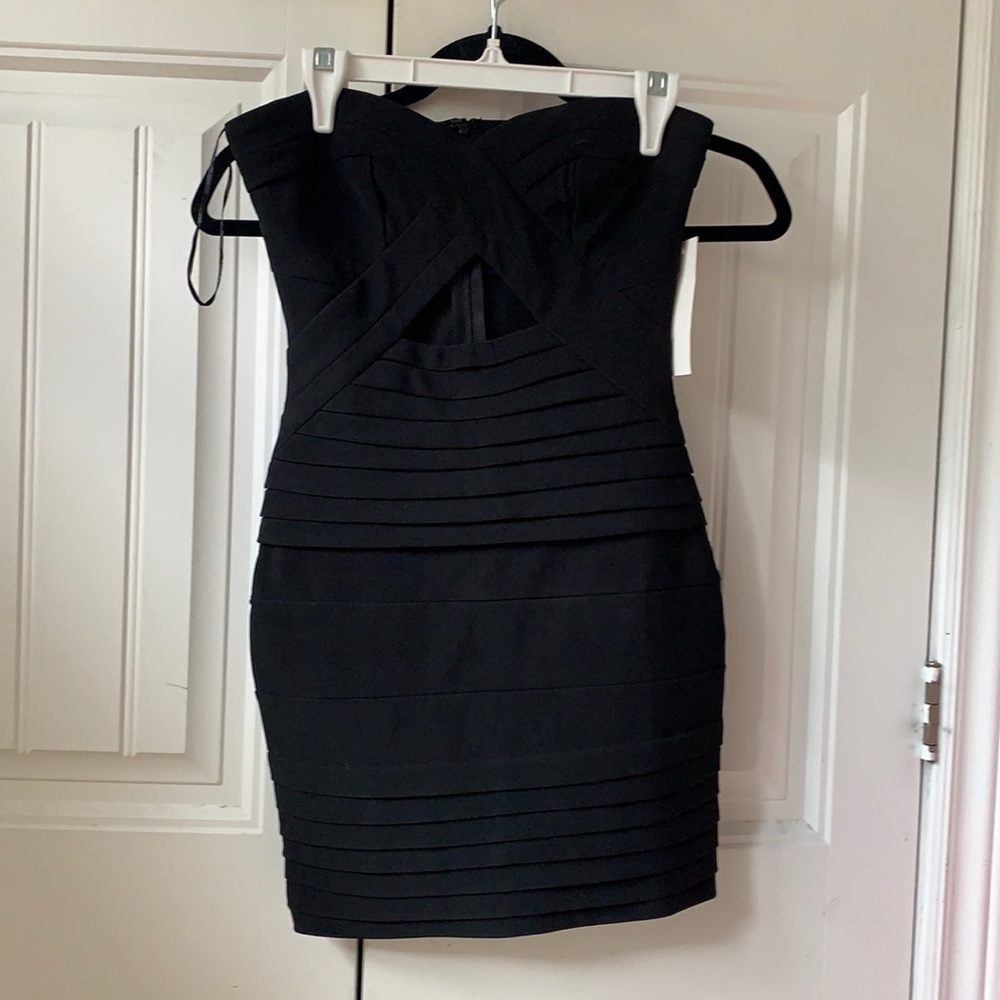 Tight Strapless Bodycon Black TOBI Dress